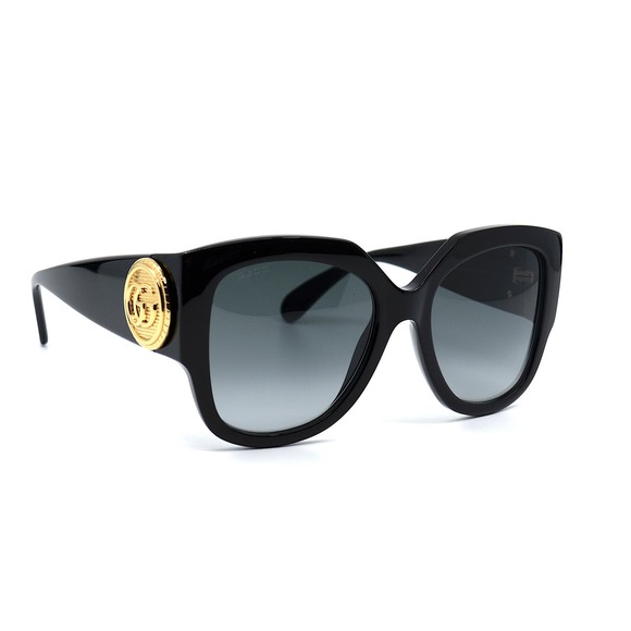 GUCCI GG1407S 001 BLACK GREY WOMEN'S AUTHENTIC SUNGLASSES - Picture 3 of 11